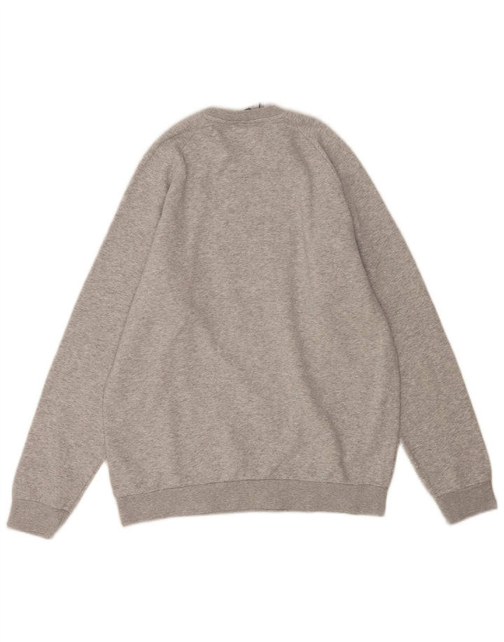 Adidas Mens Graphic Moletom Jumper Médio Algodão Cinza
