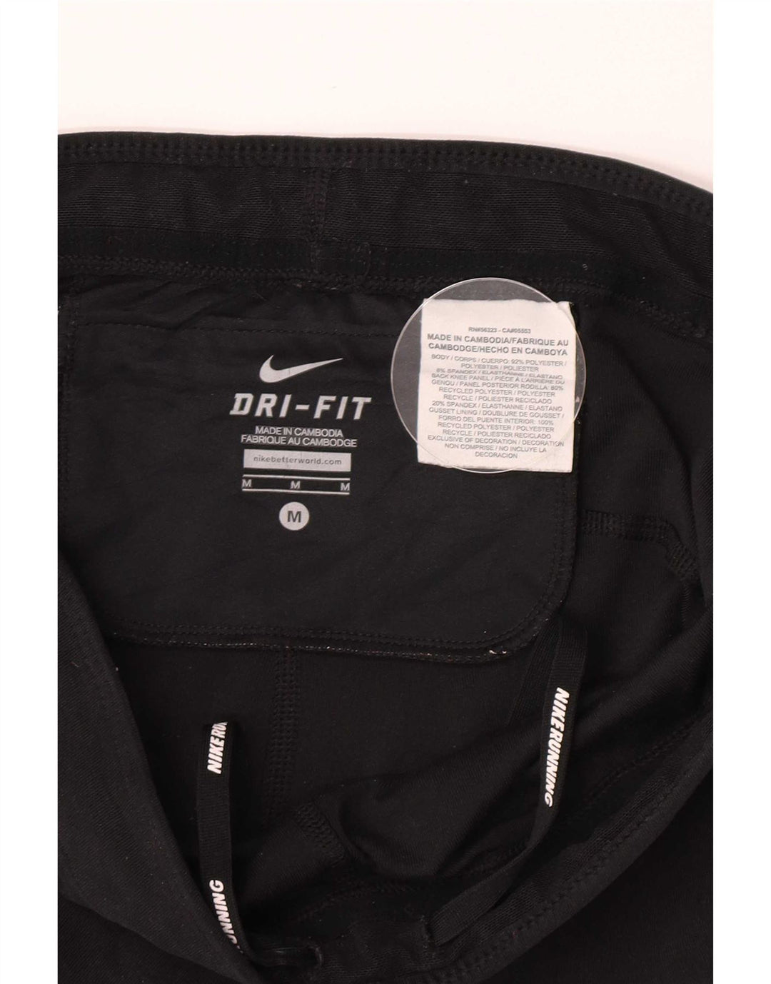 Leggings Nike Dri Fit UK 12 Médio Preto Poliéster