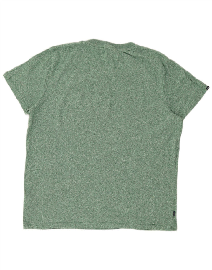 Camiseta masculina SUPERDRY Top 2XL algodão manchado verde