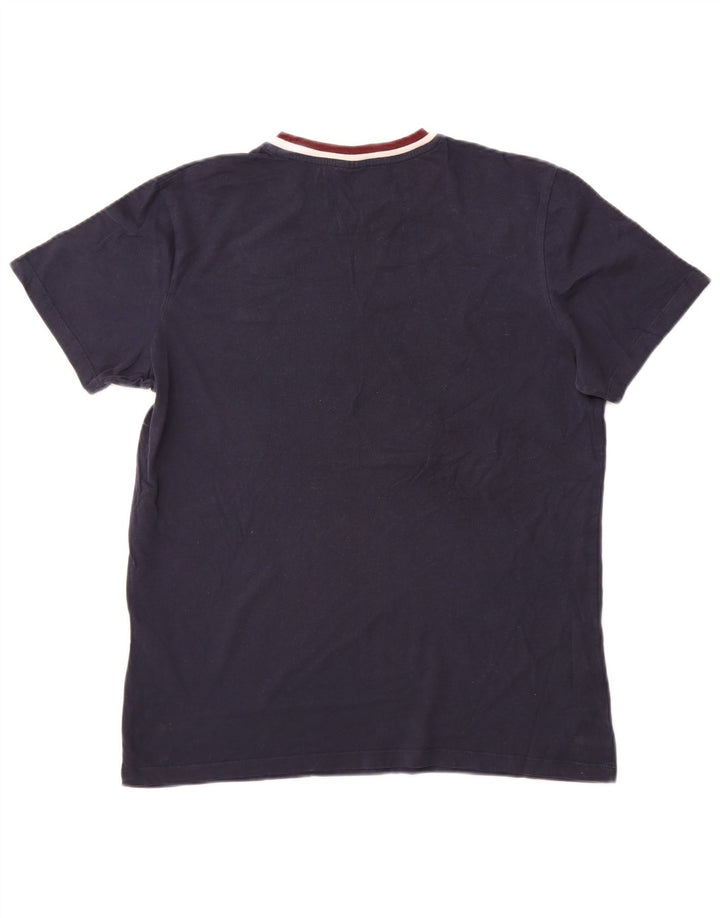 Camiseta masculina JACK & JONES grande algodão azul marinho