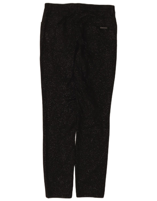 Calça casual slim feminina Phase Eight UK 12 média W30 L29 preta manchada