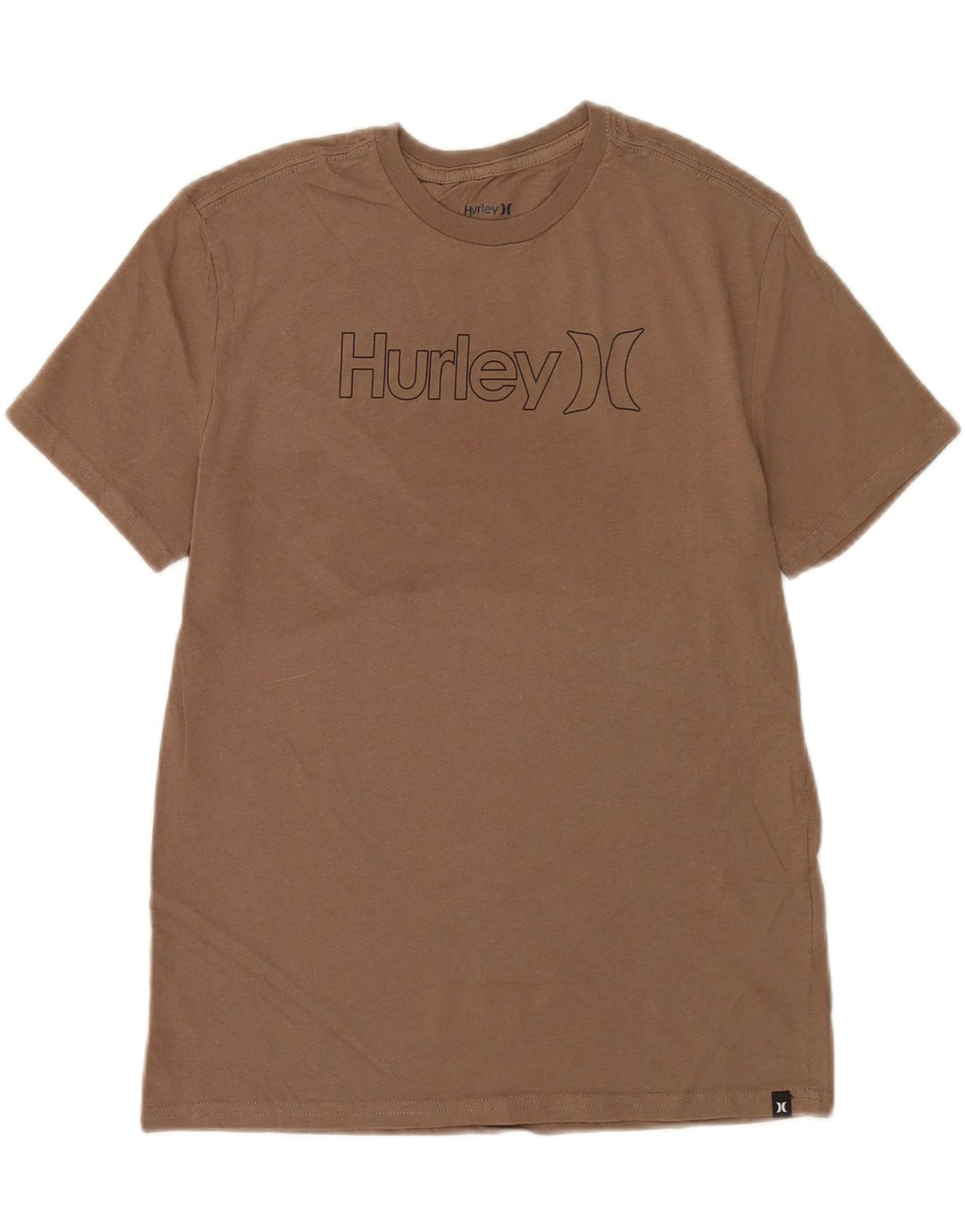 Camiseta masculina Hurley com estampa gráfica de algodão marrom médio