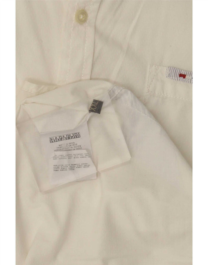 Camisa masculina Napapijri 2XL algodão branco