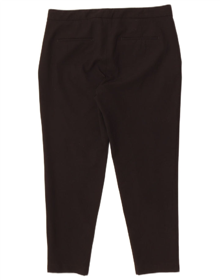 Calça feminina Zara cortada EU 40 médio W32 L25 preta