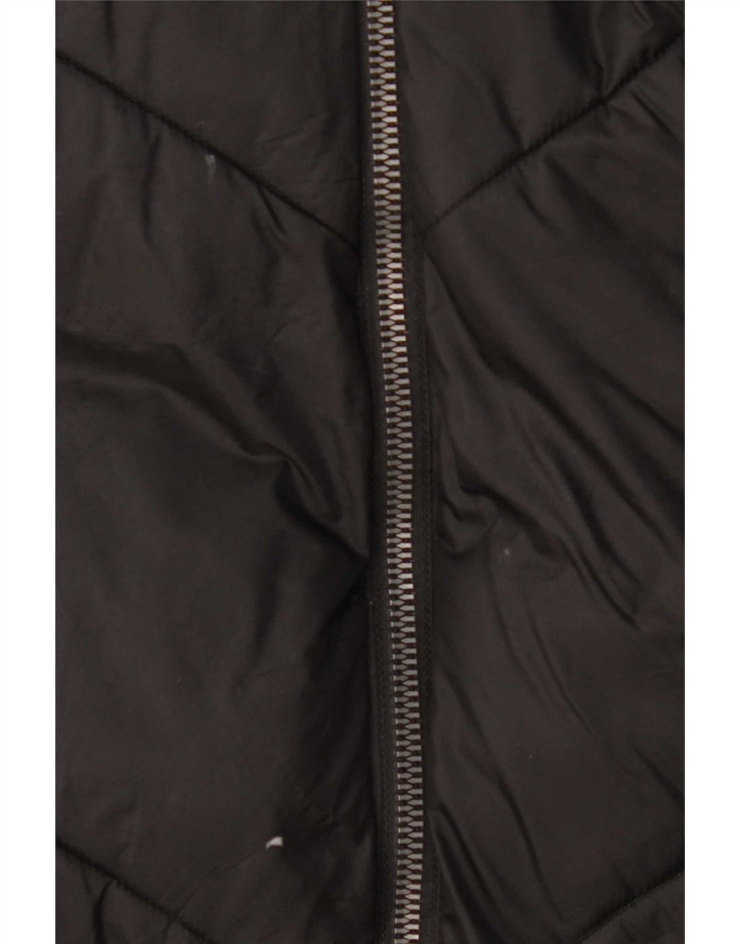 Casaco acolchoado com capuz feminino Zara UK 14 poliéster preto médio