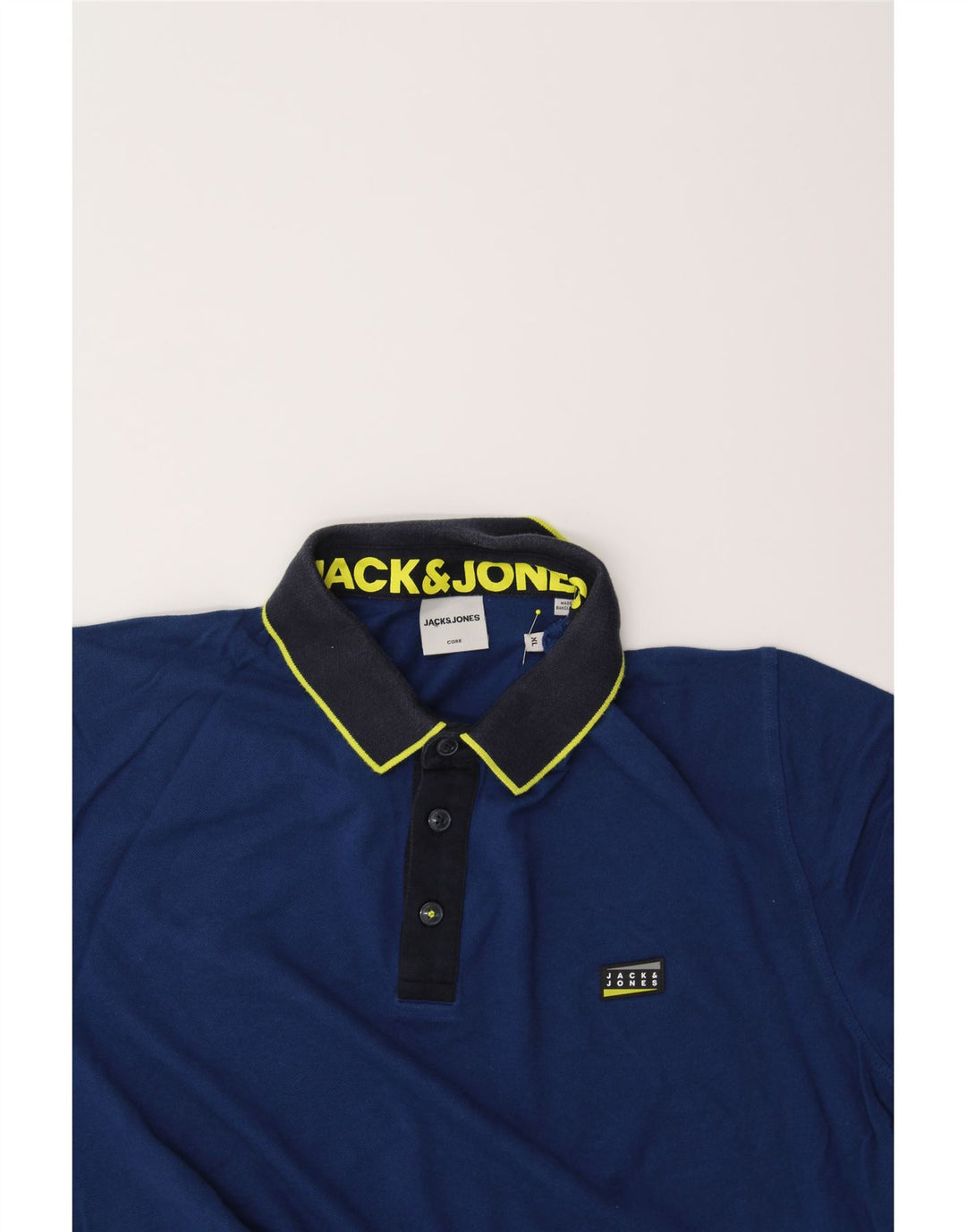 JACK & JONES Mens Polo Shirt XL Blue Cotton Vintage Jack & Jones and Second-Hand Jack & Jones from Messina Hembry 