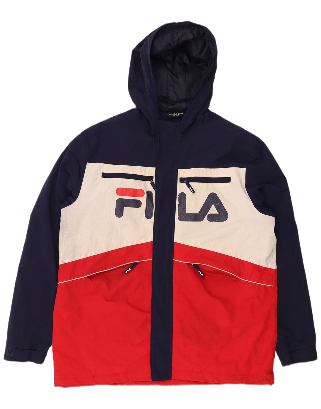 Jaqueta corta-vento masculina FILA Graphic UK 44 2XL Colorblock multicolorido