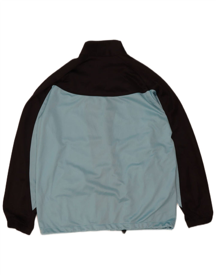 Asics Jaqueta masculina de agasalho grande bloco colorido azul