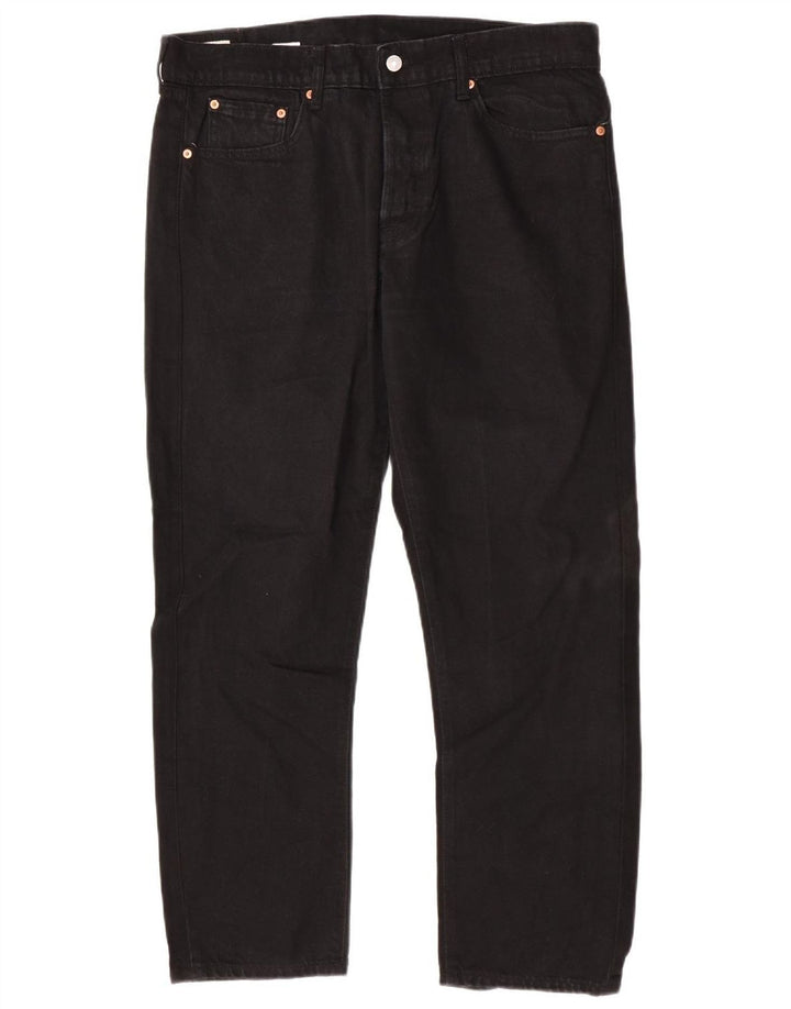 Jeans Levis 501 Straight Masculino W38 L28 Algodão Preto
