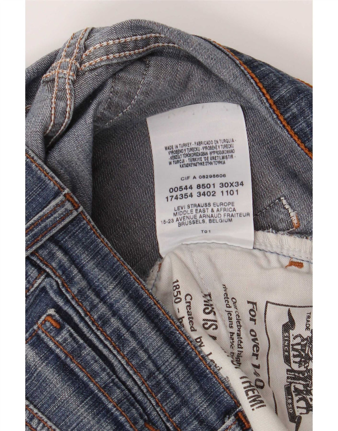 Calça jeans feminina Levi's W30 L30 azul algodão