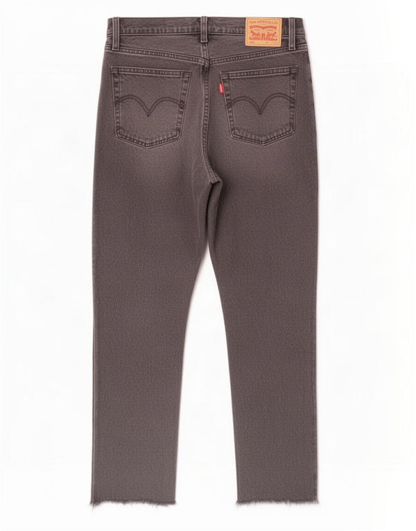 Jeans feminino Levi's 501 Straight W29 L28 algodão cinza