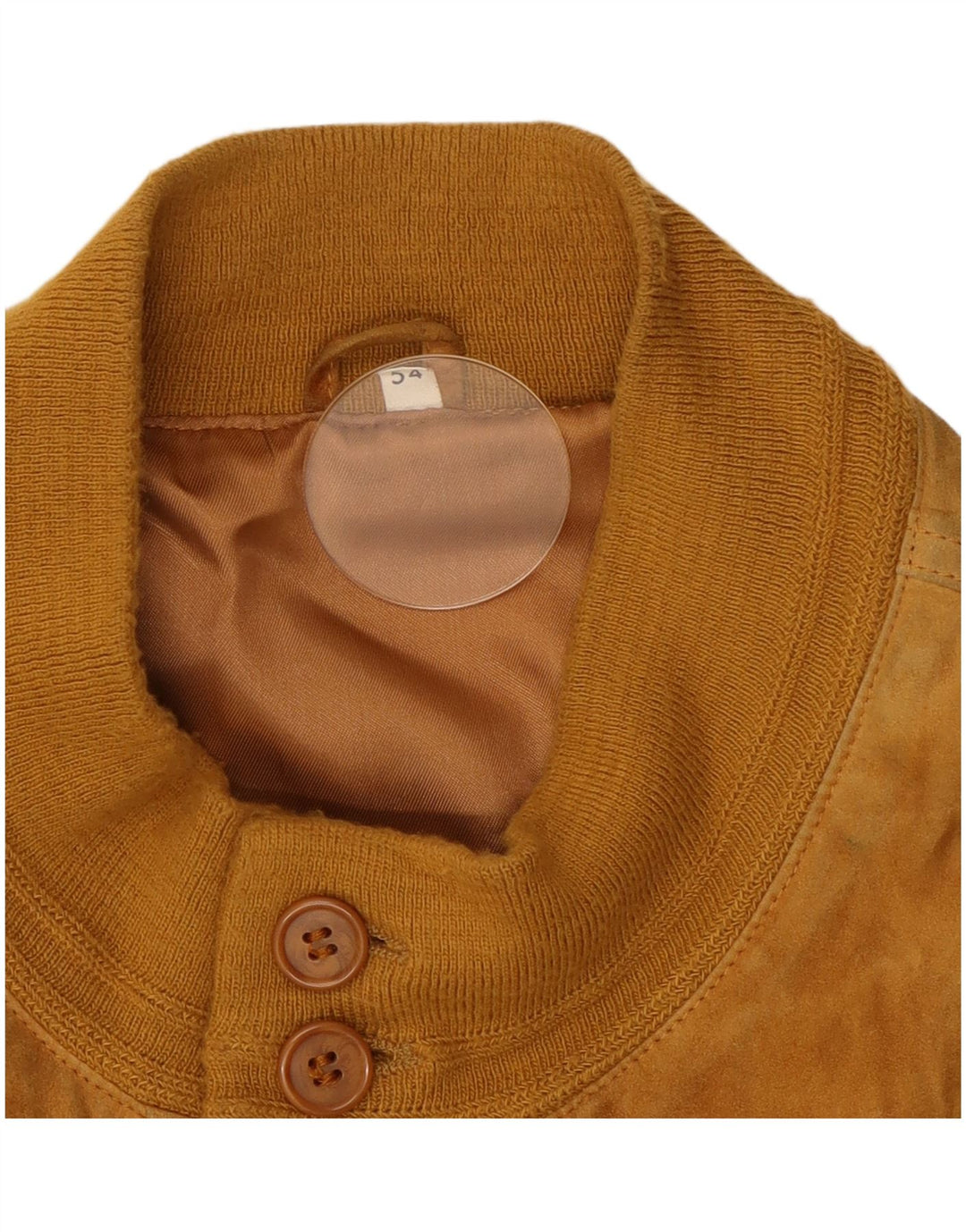 Jaqueta bomber masculina vintage de camurça IT 54 2XL couro marrom