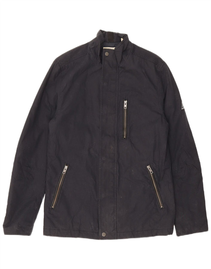 Jaqueta utilitária masculina Jack Wills Reino Unido 34 XS azul marinho algodão