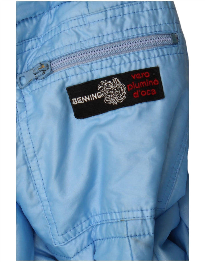 Jaqueta acolchoada masculina vintage UK 38 azul médio