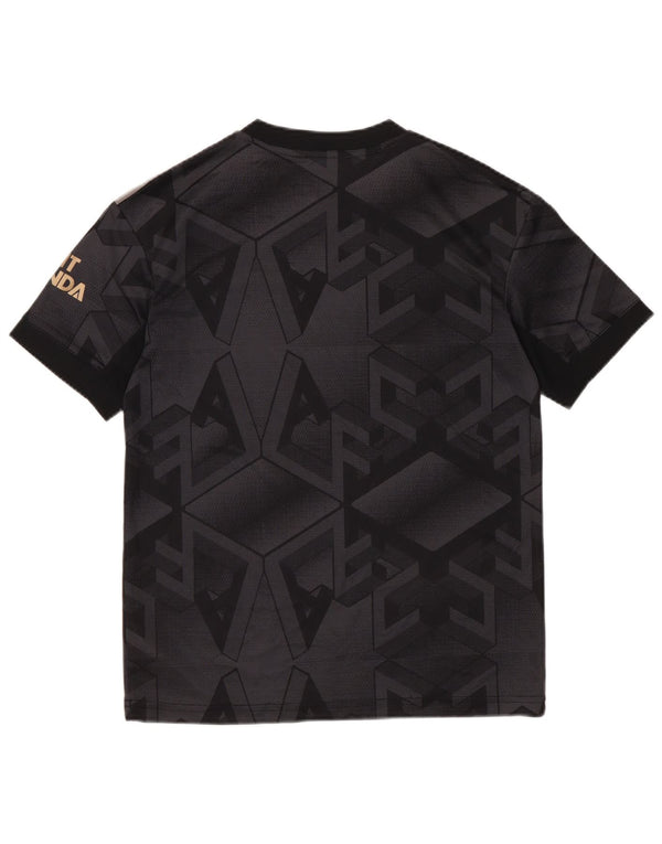 Camiseta Adidas Boys Aeroready Graphic Top 11-12 Anos Preto Geométrico