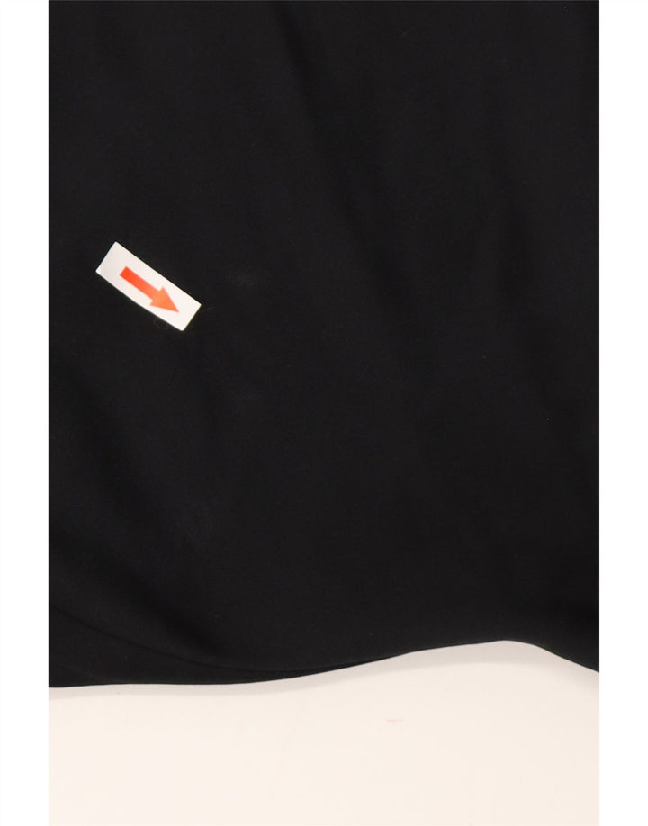 NIKE Masculino Dri Fit Zip Neck Pullover Treino Top Médio Preto Colourblock