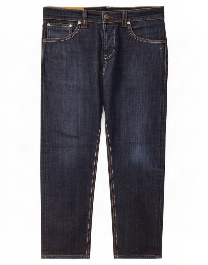 Dondup Jeans retos femininos W34 L25 algodão azul marinho