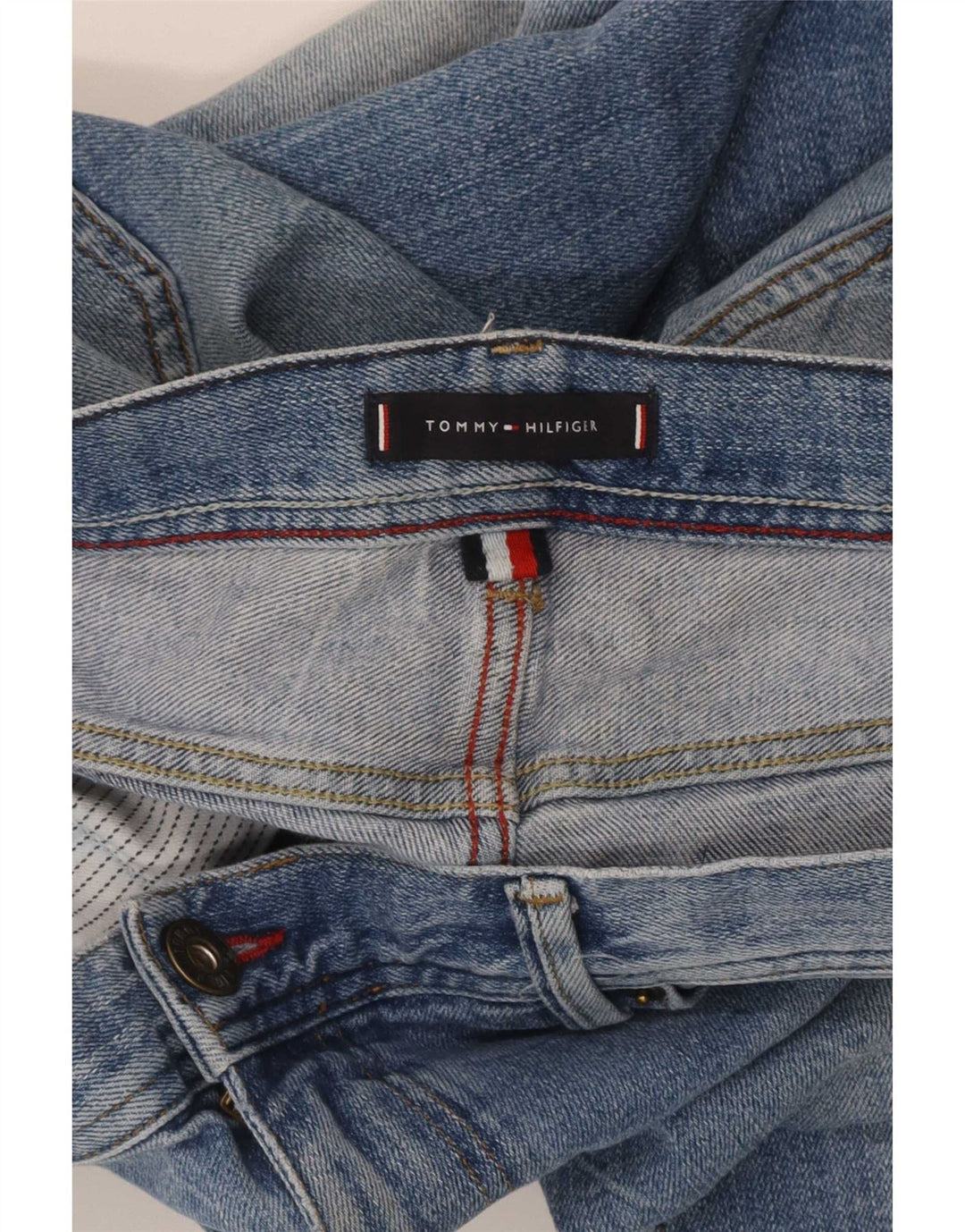 Tommy Hilfiger Masculino Slim Jeans W36 L30 Azul Algodão
