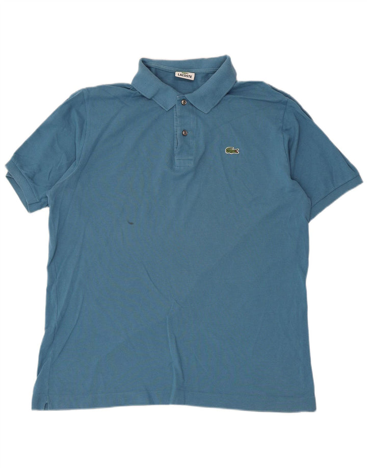 Camisa polo masculina Lacoste tamanho 6 XL azul algodão