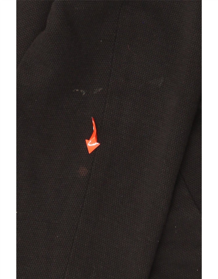 Jaqueta blazer feminina MARKS & SPENCER com 1 botão Reino Unido 16 grande algodão preto