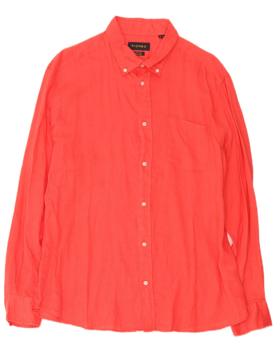 Piombo Camisa Masculina XL Linho Vermelho