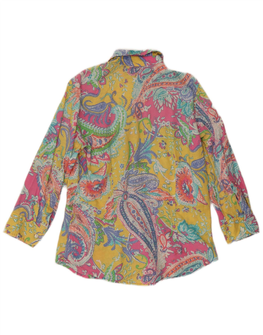 Blusa feminina manga 3/4 CHAPS Reino Unido 10 pequena paisley multicolorida