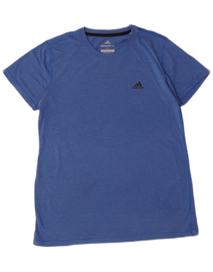 Camiseta feminina Adidas UK 12 poliéster manchado azul médio