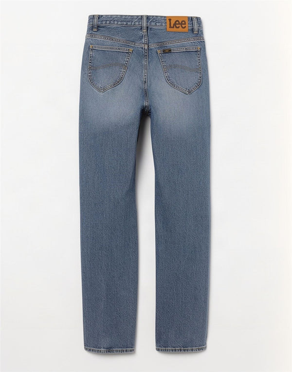 Lee Womens Rider Classic Straight Jeans W26 L30 Azul Algodão