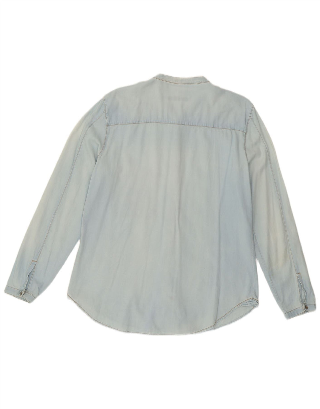 Camisa feminina ZARA UK 16 grande azul