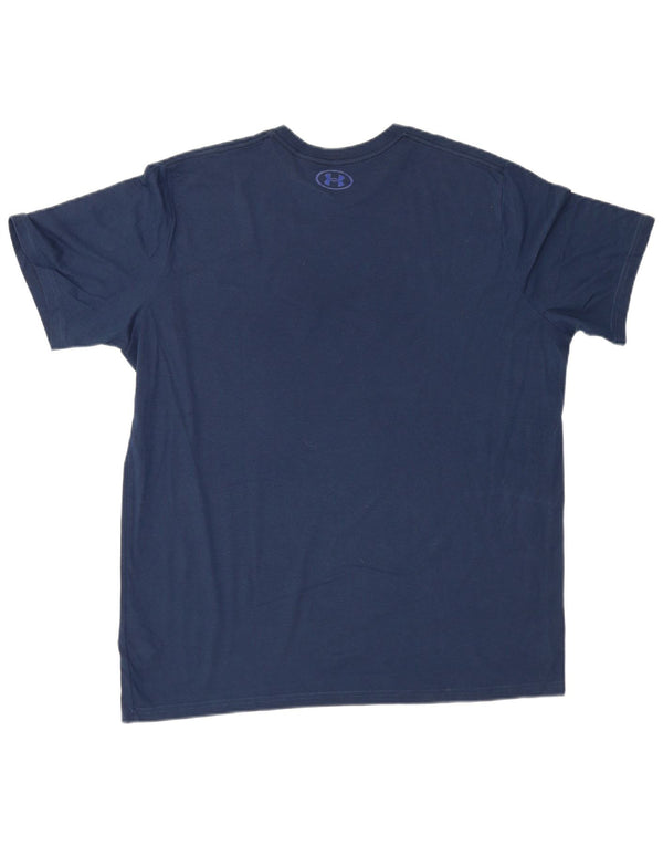 Under Armour Mens Graphic T-Shirt Top XL Navy Blue Cotton