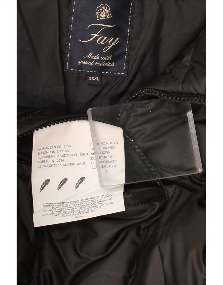 Jaqueta acolchoada masculina FAY UK 46 3XL poliéster preto