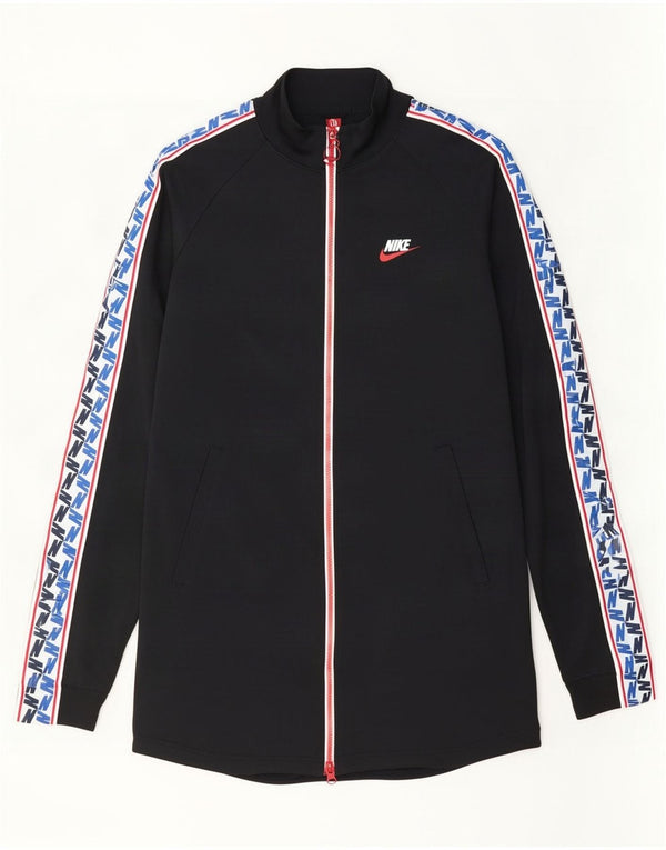 Jaqueta Nike masculina com agasalho gráfico, pequena, preta, colorida, poliéster