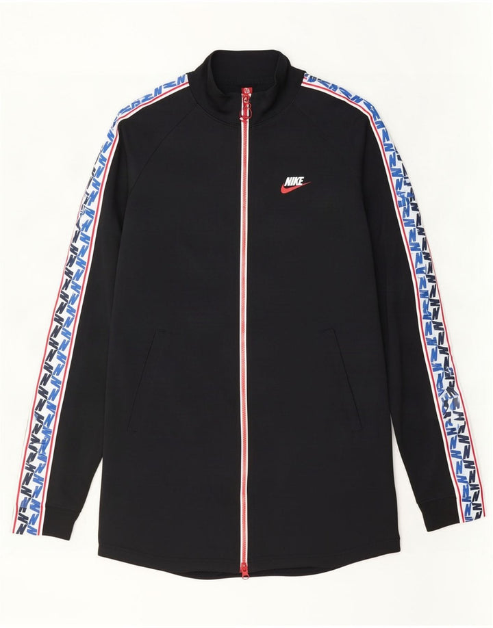 Jaqueta Nike masculina com agasalho gráfico, pequena, preta, colorida, poliéster