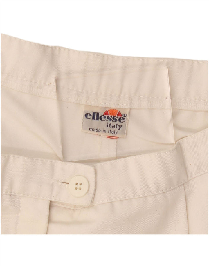 Ellesse Shorts Chino Feminino Cintura Alta Pegged Médio W30 Branco