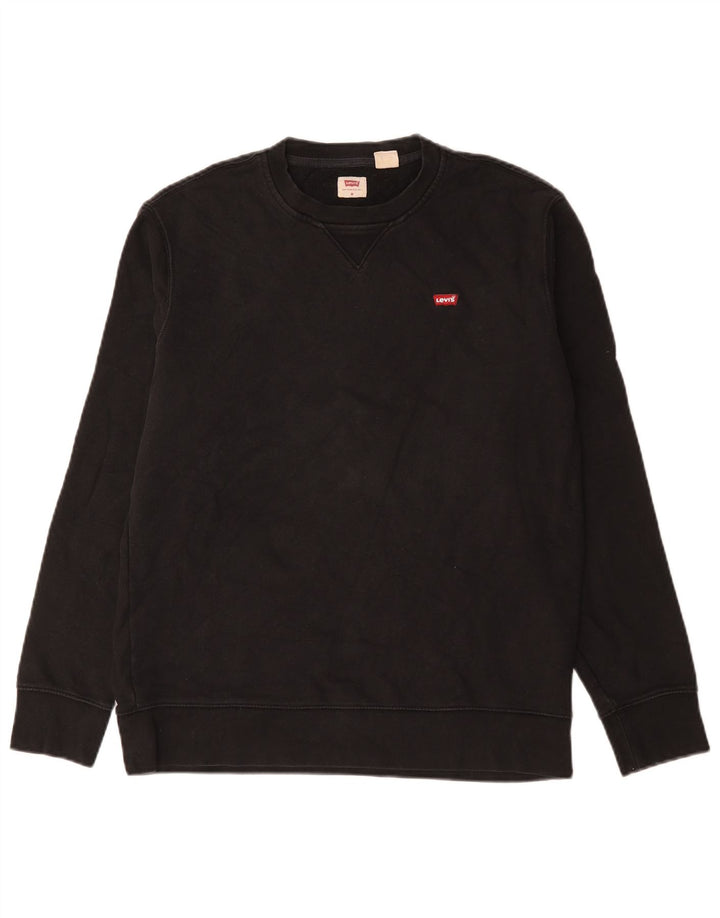 Levi's Moletom Masculino Jumper Médio Algodão Preto