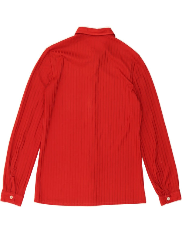 Blusa feminina VINTAGE UK 12 listrada vermelha média