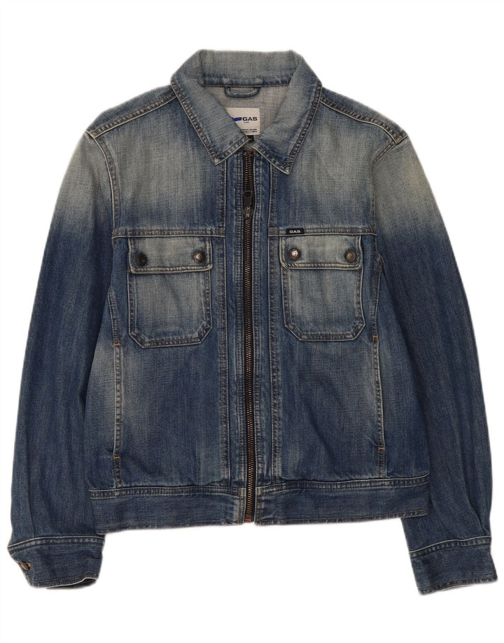 Jaqueta jeans masculina Gas UK 38 azul médio
