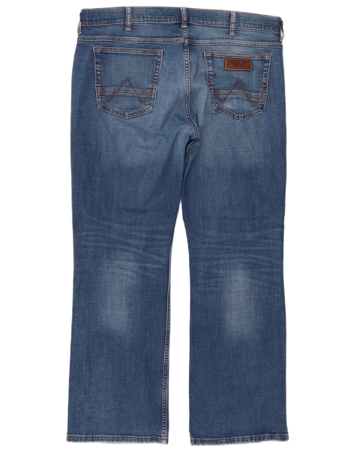 Wrangler Masculino Jacksville Bootcut Jeans W36 L30 Azul Algodão