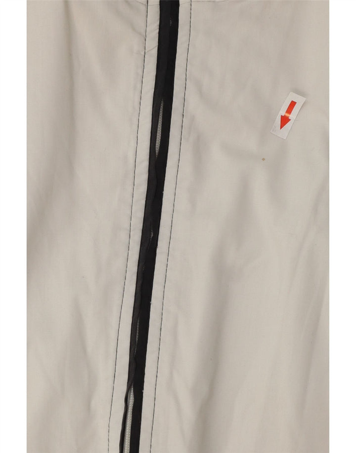 Herod Sport Mens Graphic Bomber Jacket UK 40 Grande Algodão Colorblock Branco