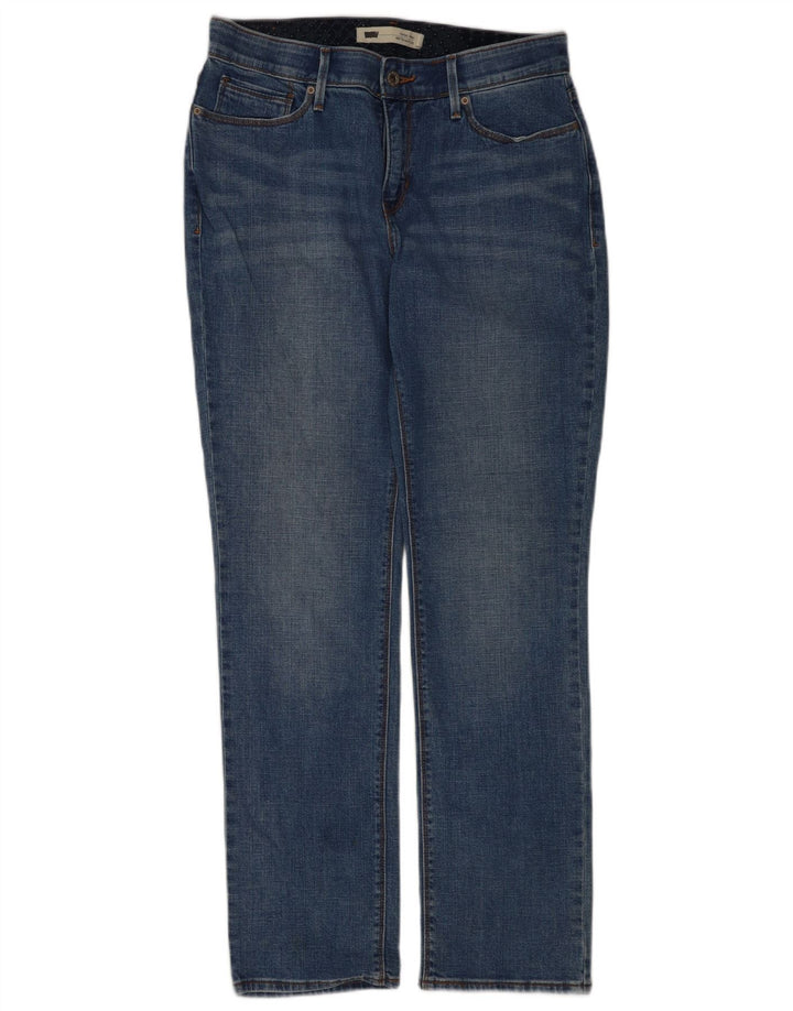 Calça jeans feminina Levi's 525 Straight US 8 médio W30 L30 azul algodão