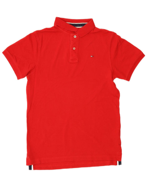 Camisa polo masculina Tommy Hilfiger médio algodão vermelho