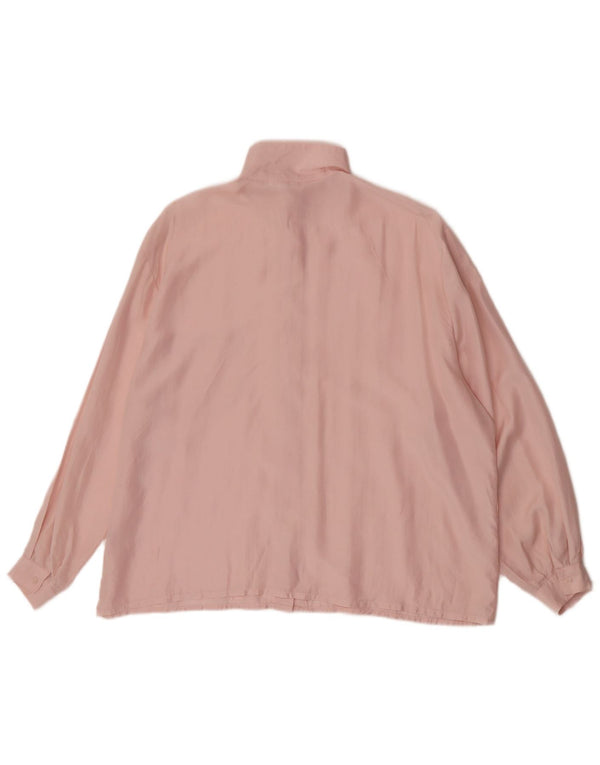 Blusa feminina vintage oversized IT 44 médio rosa seda