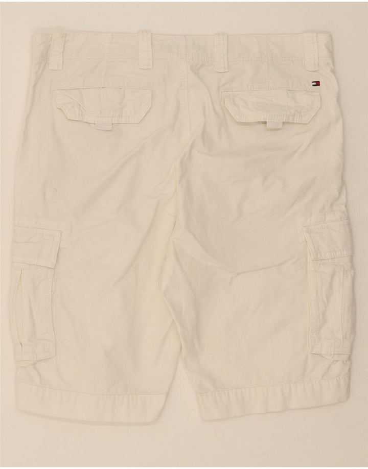 TOMMY HILFIGER Womens Cargo Shorts W34 Large White Cotton Vintage Tommy Hilfiger and Second-Hand Tommy Hilfiger from Messina Hembry 