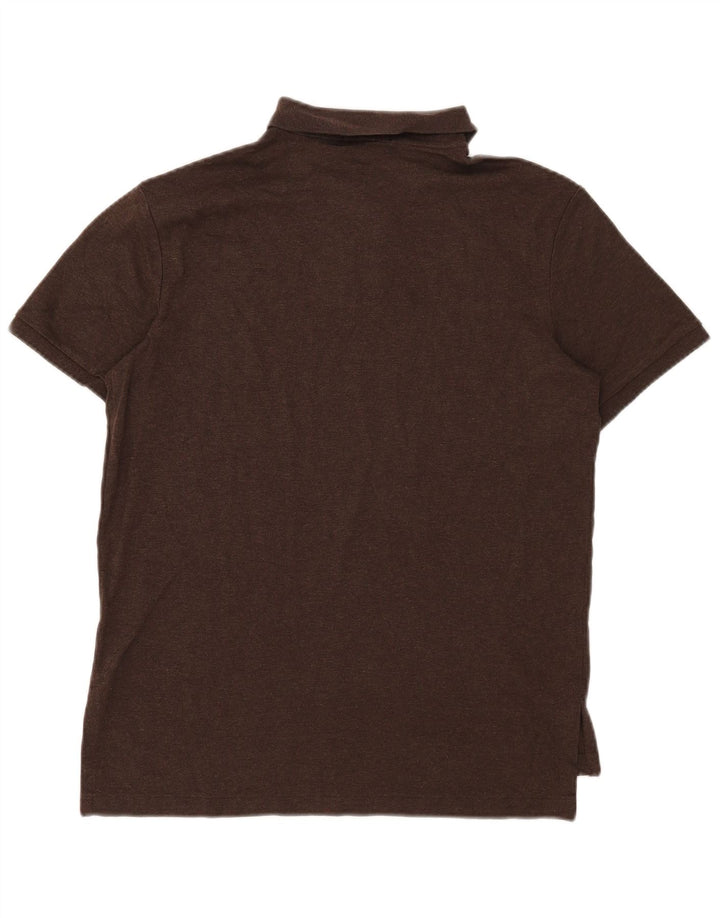 Camisa polo masculina Polo Ralph Lauren marrom médio