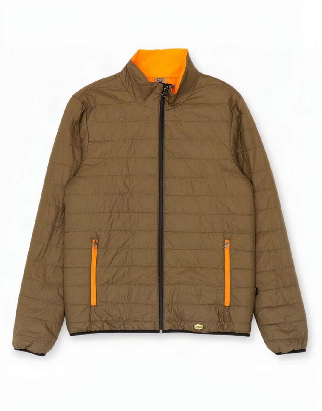 Jaqueta acolchoada reversível utilitária masculina Diadora UK 42 XL cáqui poliéster
