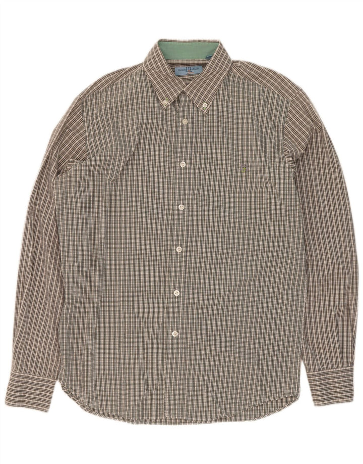 Camisa masculina Harmont & Blaine grande algodão xadrez verde