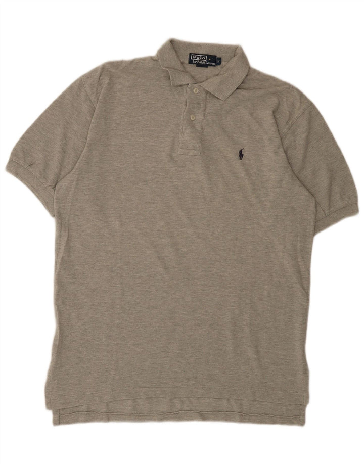 Camisa polo masculina Polo Ralph Lauren de algodão cinza médio