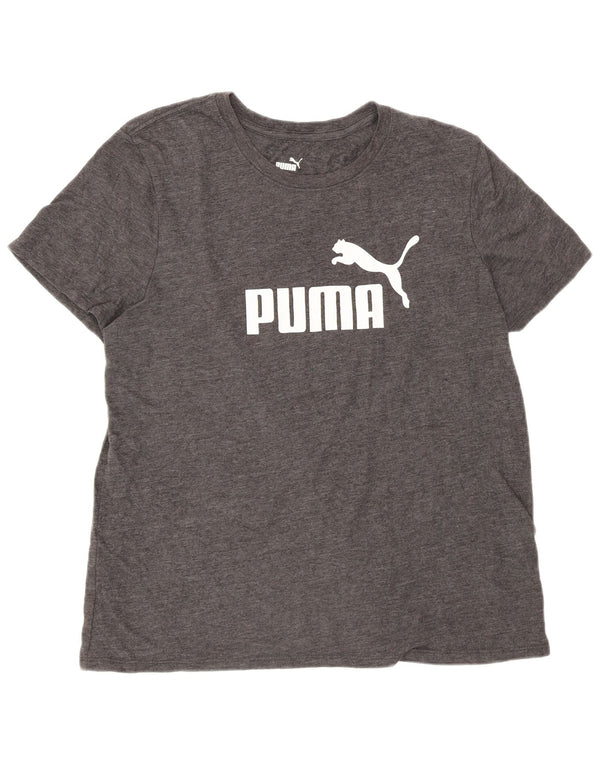 Camiseta feminina Puma Graphic UK 16 grande algodão cinza