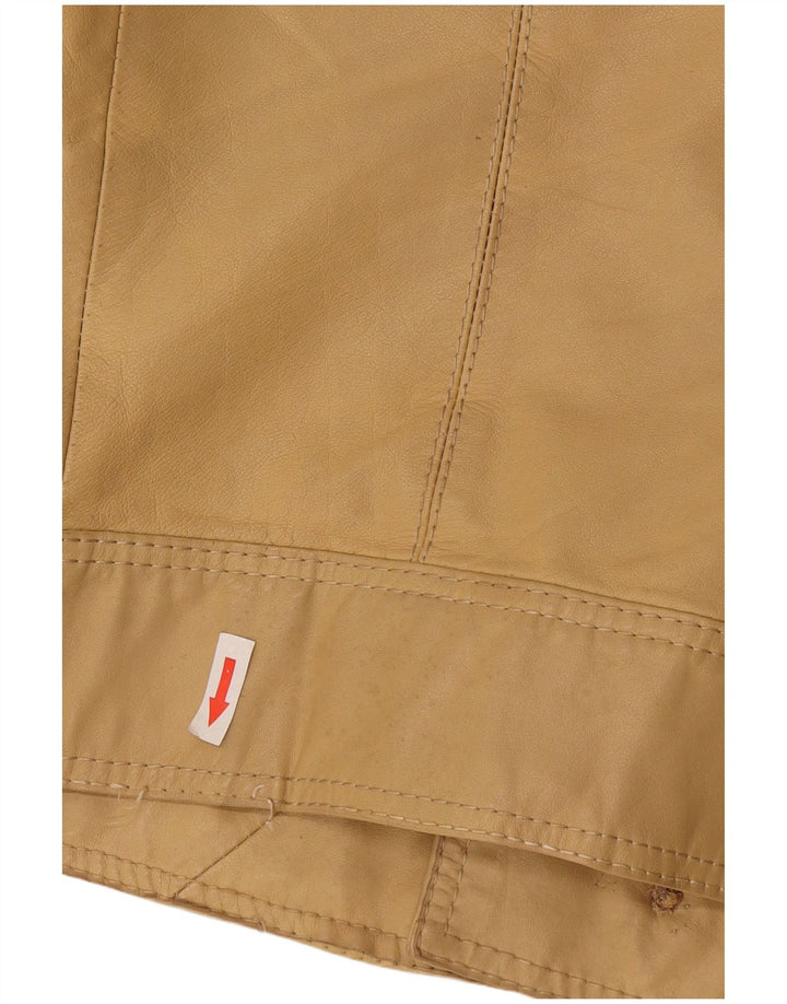 Jaqueta bomber feminina vintage UK 10 pequena bege