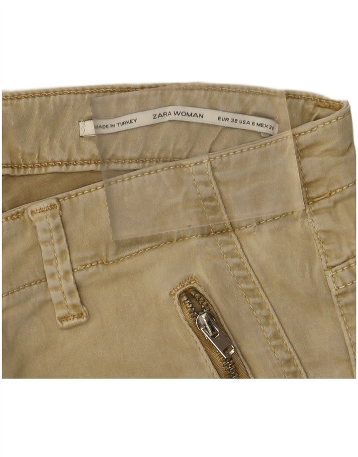 Calça cargo slim feminina Zara UE 38 pequena W28 L28 bege